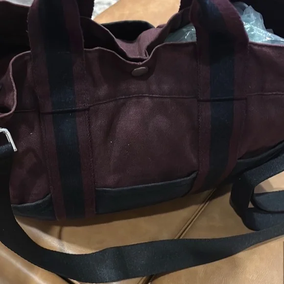 Hermes Paris Fourre Tout Burgundy and Black Tote Bag 16.75x11.5 - Picture 7 of 11